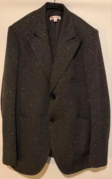 MASU 헤링본 스팽글 테일러드 자켓 46