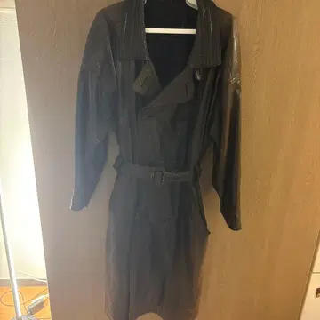 비노-란체 다크 브라운 가죽 트렌치코트