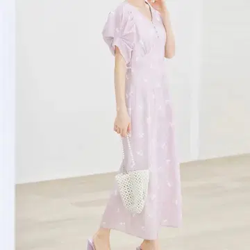 tocco 뒷면 리본 포함 체리 패턴 원피스