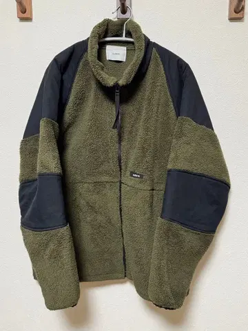 nuterm 플리스 자켓 L 올리브 그린/블랙