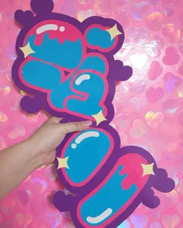 다나카 쥬리 이름 부채 부채 글자 네임보드 글자 패널