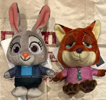 남코 한정판 주토피아2 빨간 볼 마스코트 봉제 인형 닉 주디