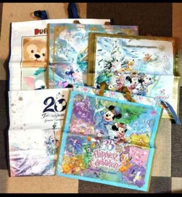 초 메루카리 시장 기간 한정 가격 디즈니 쇼핑백 5세트