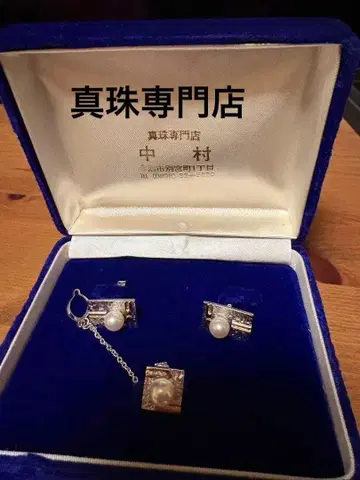 실버 진주 커프스 링크 세트