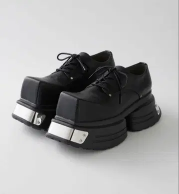 GRANCY 메탈 플레이트 가죽 신발 40