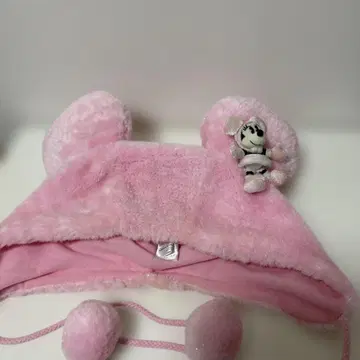 도쿄 디즈니랜드 미니 팬캡 라메 핑크