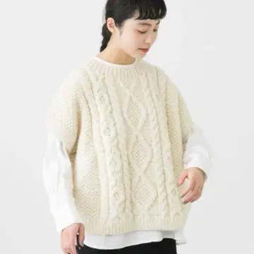 카구레 페루 아란 크루넥 베스트 새상품