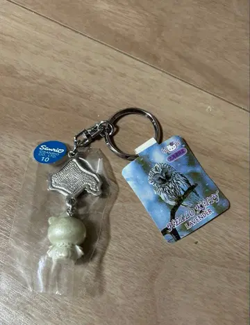 홋카이도 한정 헬로키티 에조올빼미 키링