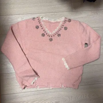 키라키라 다이아 니트 미사용 새상품 m 사이즈