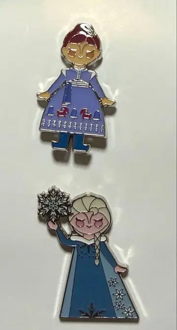 안나와 눈의 여왕 판타지 스프링스 핀 배지 2개