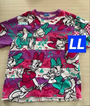 도쿄 디즈니 리조트 데이지 T셔츠 LL 사이즈 올 패턴 핑크 보라색