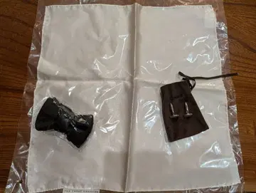 [ 신랑 3종 세트 ] 손수건, 나비 넥타이, 커프스 단추