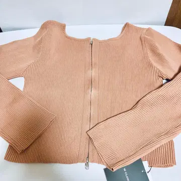 w closet 리브 긴팔 상의 오렌지