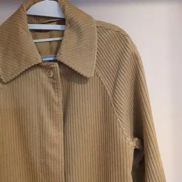 레트로 코듀로이 롱 코트