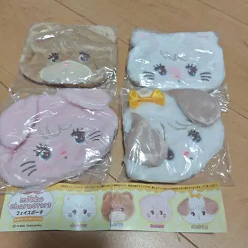 미코 캐릭터 페이스 파우치 4개 세트