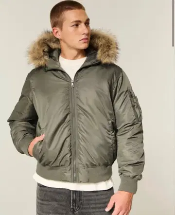 완판템 인조 모피 트리밍 집업 봄버 자켓