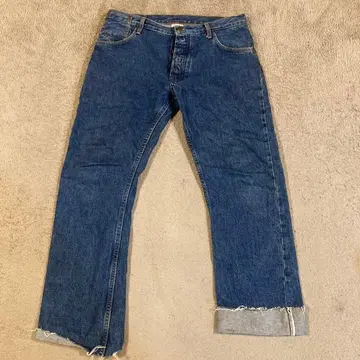 LEFT FIELD 다크 블루 스트레이트 레그 데님 미국제