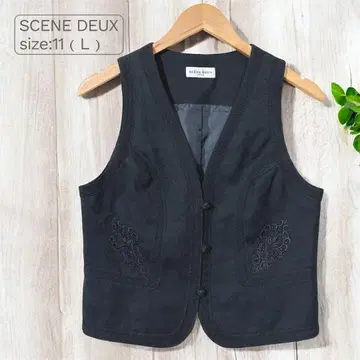 SCENE DEUX 블랙 베스트 11 (L)
