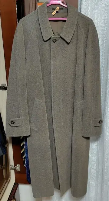 brummell 그레이 울 피 코트