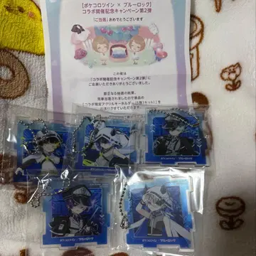 블루 록 포케코로 트윈 당선 한정판 콜라보 한정판 아크릴 키링