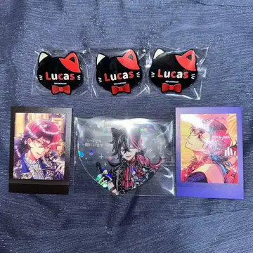 악마 집사와 검은 고양이 루카스 난자 캔뱃지 클리어 카드 파샤코레