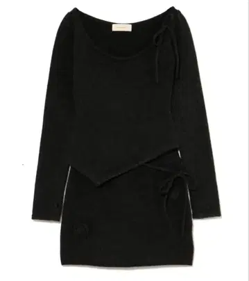 andmary Flower knit set up gray