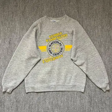 90s GEAR 맨투맨 USA제 대학 로고 그레이 L