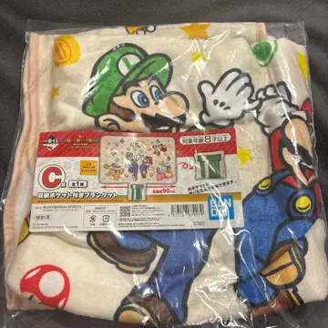 슈퍼 마리오 제일복권 C상 수납 포켓 포함 담요