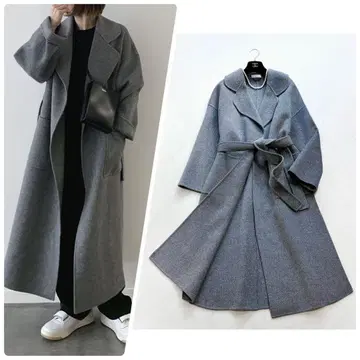 [ ok.soon ] 라이트 멜톤 코트 리버 코트 벨티드 기장 116