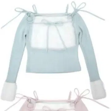 루미뇽 lumignon 리본 버스트 플러피 탑스