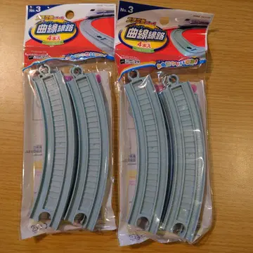 다이소 푸치 기차 곡선 레일 2개 세트