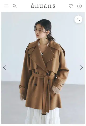 [ 미사용 새상품 ] anuans 리버 울 미들 트렌치코트