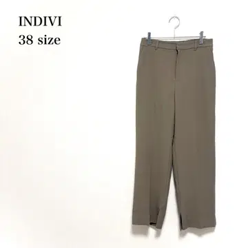 인디비 슬랙스 38 베이지 스트레이트 심플 출퇴근