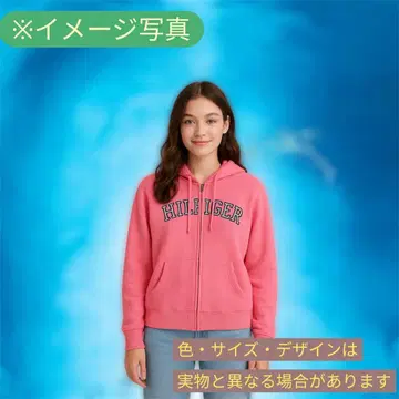 TOMMY HILFIGER 핑크 후드티 남성용 XL