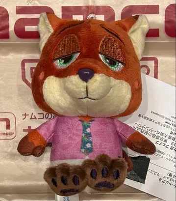 남코 한정판 주토피아2 빨간 볼 마스코트 봉제 인형 닉