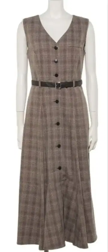 마이 스트라다 레이어드 베스트 원피스 브라운 M 사이즈