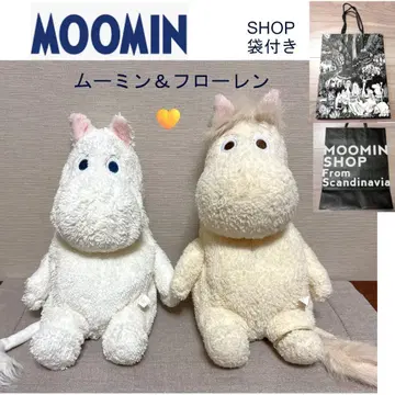 세키구치 무민&플로렌 봉제 인형 2체 SET 무민샵 쇼핑백 포함