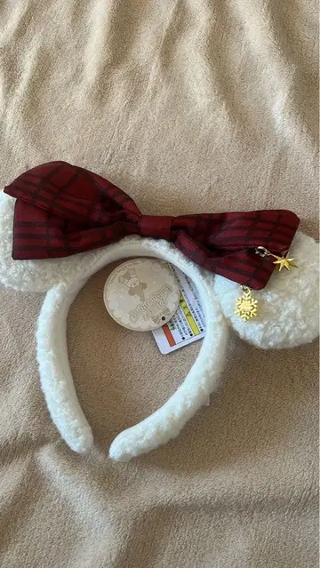 디즈니 크리스마스 2025 한정판 머리띠 릴 린린 택 포함 미사용 새상품