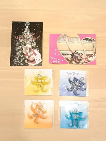 TeamAyu 하마사키 아유미 팬클럽 엽서 계속 혜택 키링 4개