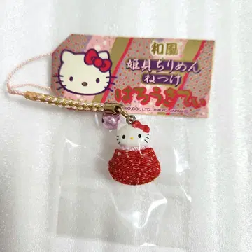 헬로키티 크레이프 원단풍 끈고리 스트랩