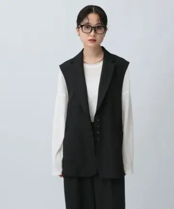 LEPSIM 테일러드 베스트 AW 블랙