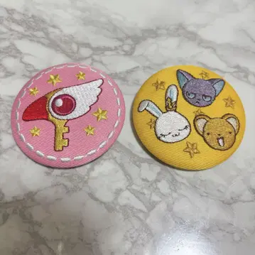 카드캡터 사쿠라 트레이딩 자수 캔뱃지 봉인의 지팡이 시크릿