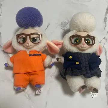 MINISO 주토피아 봉제 인형 벨웨더 부시장 2세트 상자 없음