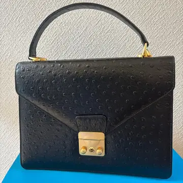 [ 최종 가격 인하! ] RICORDI 블랙 가죽 숄더 벨트 부착 핸드백