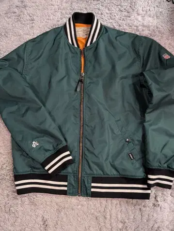 AVIREX MA-1 자켓 바시티 자켓 다크 그린