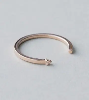 K10MPG 미스트 핑크 브라운 다이아몬드 반지