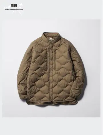 새상품급 유니클로 리사이클 하이브리드 다운 자켓 브라운 S