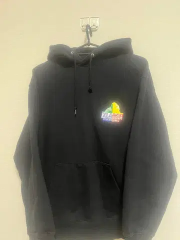 XLARGE 컬러풀 로고 후드티 블랙