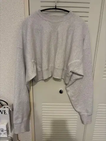 TODAYFUL 그레이 크롭 맨투맨