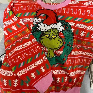 미사용 새상품 그린치 크리스마스 니트 size 18 XL